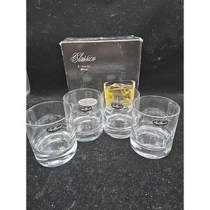 Accademia Luigi Bormioli Italy 4 Old Fashioned Rocks Glasses Classico 10419/02